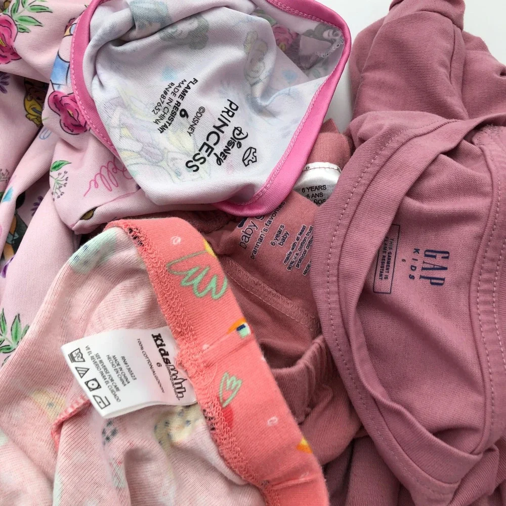 Girls Size 6 Fall Winter Clothing BUNDLE Pajamas Long Sleeve Dress Tops Sweats